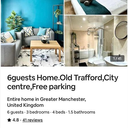6 Guests House Old Trafford,Media City,City Centre, Free Parking Μάντσεστερ Εξωτερικό φωτογραφία
